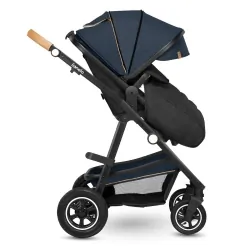 Wózek wielofunkcyjny LIONELO AMBER 2 w 1 spacerówka + gondola + torba + akcesoria - granatowy