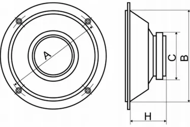 Głośniki samochodowe Peiying 6.5" 100W 4 Ohm komplet