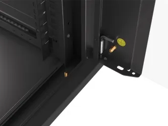 Szafa instalacyjna RACK wisząca 19'' 6U 570x600 drzwi szklane Lanberg  - czarna