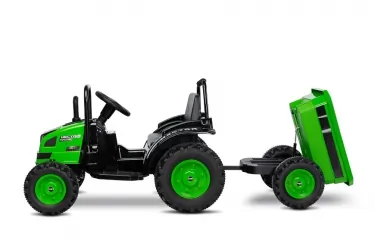 Traktor na akumulator z przyczepką Caretero Toyz Hector akumulatorowiec + pilot - zielony