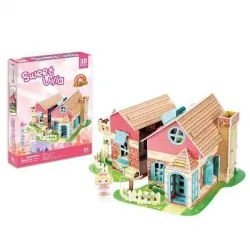 PUZZLE 3D Domek dla lalek Sweet Villa zestaw 84 elementy