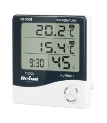 Stacja Pogodowa REBEL RB-0005 prognoza pogody alarm godzina kalendarz