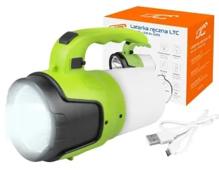 Akumulatorowa latarka ręczna 2w1 szperacz LTC LED 3W + 8xSMD 2W
