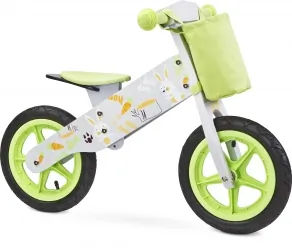 Rowerek biegowy drewniany Caretero Toyz Zap pompowane koła 12&quot; - szary