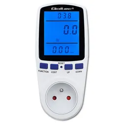 Watomierz licznik zużycia energii PM0626 Qoltec 3680W 16A LCD