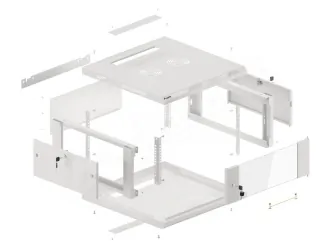 Szafa instalacyjna RACK V2 wisząca 19&#039;&#039; 4U 600x600 drzwi szklane Lanberg  - szara