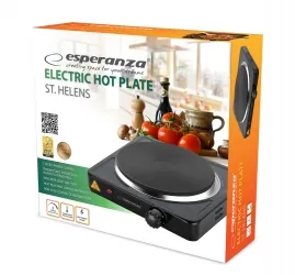 Kuchenka elektryczna jednopalnikowa Esperanza ST. HELENS - czarna