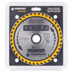 Tarcza widiowa do drewna 210x30 40 zębów Powermat TDD-210x30x40Z