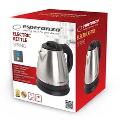 Elektryczny czajnik metalowy Esperanza SPRING 1L - INOX stal szczotkowana