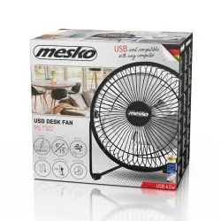 Wentylator biurkowy przenośny Mesko MS 7322 15cm 6'' USB