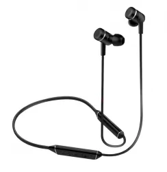 Bezprzewodowe słuchawki bluetooth sportowe Qoltec PREMIUM magnetyczne mikrofon - czarne