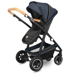Wózek wielofunkcyjny LIONELO AMBER 2 w 1 spacerówka + gondola + torba + akcesoria - granatowy