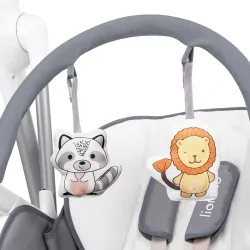 Krzesełko do karmienia 2w1 huśtawka bujaczek LIONELO NILES melodie MP3 USB