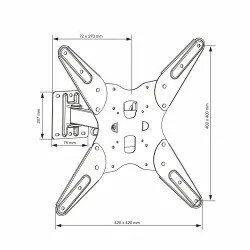 Uchwyt do telewizora LED/LCD 23-55" 30KG AR-68 ART regulacja pionowa i pozioma