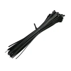 Opaski zaciskowe wielorazowego użytku trytytki odpinane 7.2x400mm 100 szt. czarne