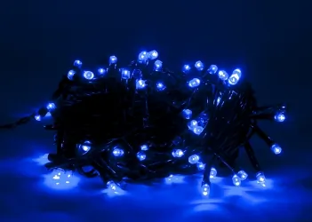 Lampki ozdobne choinkowe hermetyczne niebieskie Led 100szt z efektem błysku