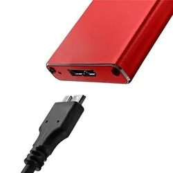 Aluminiowa obudowa zewnętrzna USB 3.0/M.2 SSD SATA NGFF Qoltec Super speed 5Gb/s 2TB - czerwony
