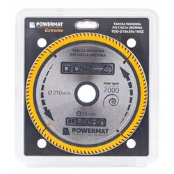 Tarcza widiowa do drewna 210x30 100 zębów Powermat TDD-210x30x100Z