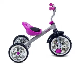 Rowerek trójkołowy dziecięcy Caretero Toyz York z pedałami - fioletowy