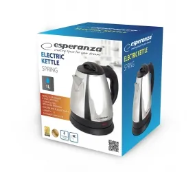 Elektryczny czajnik metalowy Esperanza SPRING 1L - srebrny