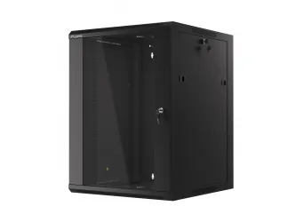 Szafa instalacyjna RACK wisząca 19'' 15U 570x600 drzwi szklane Lanberg - czarna