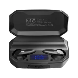 Bezprzewodowe słuchawki douszne 2w1 power bank 2200mAh Kruger&amp;Matz M6 - kolor biały