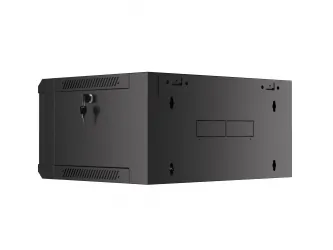 Szafa instalacyjna RACK wisząca 19&#039;&#039; 15U 570x450 drzwi szklane szybki montaż Lanberg (flat pack) - czarna