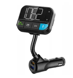 Podświetlany transmiter FM z zestawem głośnomówiącym BLOW Bluetooth 5.0   QC3.0   2,4A