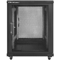 Szafa instalacyjna RACK Qoltec 19'' 15U 600 x 600 x 855 perforowane drzwi stojąca - czarna