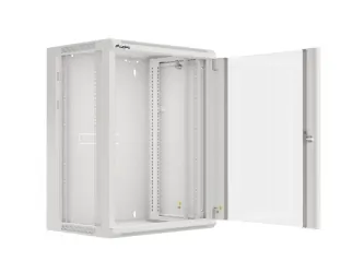 Szafa instalacyjna RACK wisząca 19&#039;&#039; 15U 570x450 drzwi szklane Lanberg  - szara