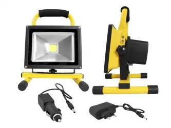 Przenośna lampa robocza LED LTC 20W IP44 akumulator 2.2Ah 6000K 230V/12V samochodowa zewnętrzna