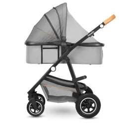 Wózek wielofunkcyjny LIONELO AMBER 2 w 1 spacerówka + gondola + torba + akcesoria - szary