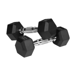Hantle żeliwne gumowane HEX 2x 3kg REBEL ACTIVE