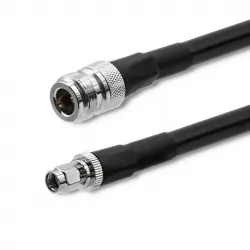 Kabel koncentryczny LMR400 N Żeński/RP-SMA Męski 3m czarny