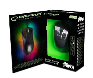 Gamingowa mysz dla gracza Esperanza SNIPER 3200DPI RGB czarna