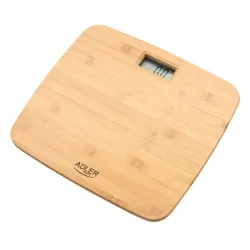 Elektroniczna waga łazienkowa Adler AD 8173 do 150 kg z naturalnego bambusa