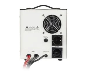 Awaryjne źródło zasilania KEMOT URZ3407 PROsinus-1200 przetwornica z czystym przebiegiem sinusoidalnym i funkcją ładowania 12V / 1200W biała
