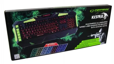 Klawiatura gamingowa Esperanza KESTREL LED RGB 
