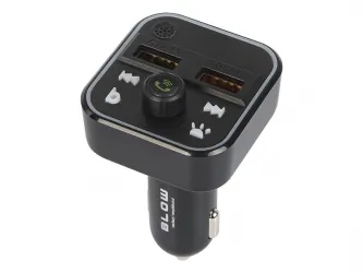 Podświetlany transmiter FM z zestawem głośnomówiącym BLOW Bluetooth 5.0 +QC3.0 RGB