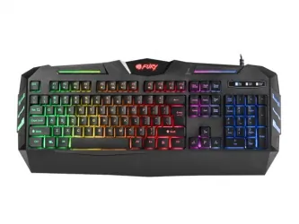 Klawiatura gamingowa podświetlana dla graczy FURY SPITFIRE + mysz + podkładka