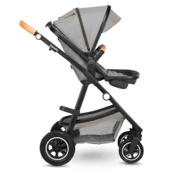 Wózek wielofunkcyjny LIONELO AMBER 2 w 1 spacerówka + gondola + torba + akcesoria - szary