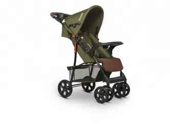 Wózek spacerowy LIONELO EMMA PLUS + tacka i uchwyt na kubek + torba - Forest Green limitowana edycja