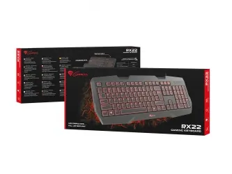 Klawiatura Genesis RX22 podświetlana klawiatura + mysz + mata gamingowa dla graczy + słuchawki + pad