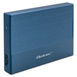 Aluminiowa obudowa zewnętrzna kieszeń na dysk USB 3.0/SSD HDD 2.5" SATA Qoltec Super speed 5Gb/s 2TB - niebieski