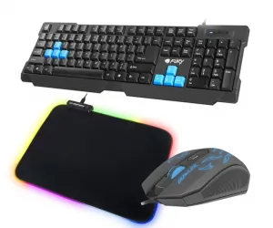 Zestaw FURY HORNET klawiatura + mysz + podświetlana mata + słuchawki