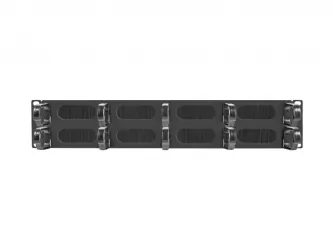 Organizer kabli LANBERG do szafy RACK 19" 2U z 10 uchwytami panel szczotkowany typ B czarny