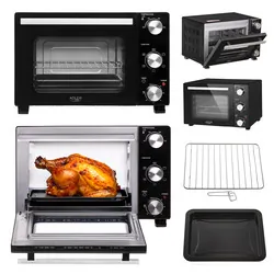 Piekarnik elektryczny 22 L Adler AD 6024   blacha do pieczenia   ruszt z uchwytem