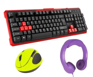 Klawiatura Genesis RHOD 110 gamingowa dla graczy ULTRA WYTRZYMAŁA + 8 klawiszy + mata na biurko + mysz + słuchawki NEMEZIS
