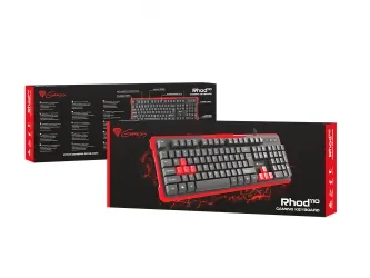 Klawiatura Genesis RHOD 110 gamingowa dla graczy ULTRA WYTRZYMAŁA + 8 klawiszy + pad Mangan + słuchawki NEMEZIS