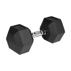 Hantel żeliwny gumowany HEX 20 kg REBEL ACTIVE